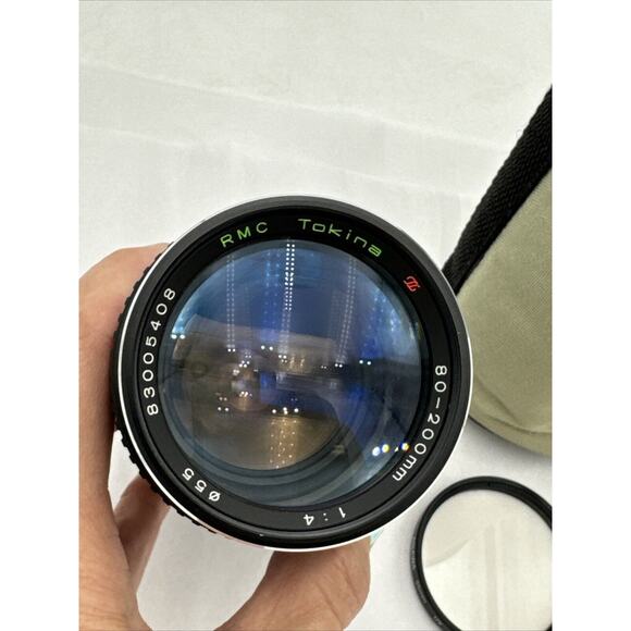 RMC TOKINA 80-200mm 1:4 ZOOM CLOSE FOCUS camera lens Olympus Mount Covers Case - Picture 2 of 10